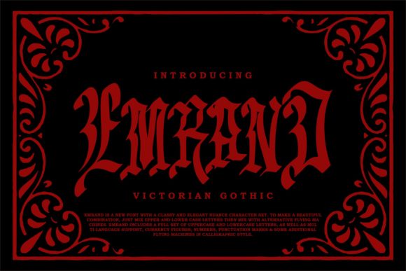 Emrand Font Review: A Bold Blackletter for Modern Branding