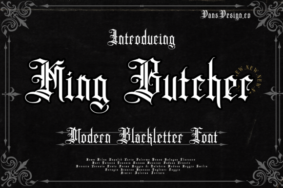 King Butcher: A Bold Blackletter Typeface for Modern Web Design