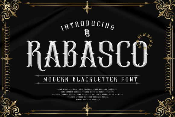 Rabasco Font Review: Bold Blackletter for Campaigns