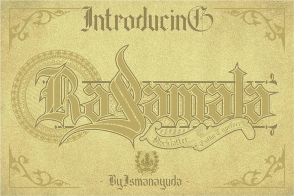 Rasamala: A Bold Blackletter Font for Handmade Brands
