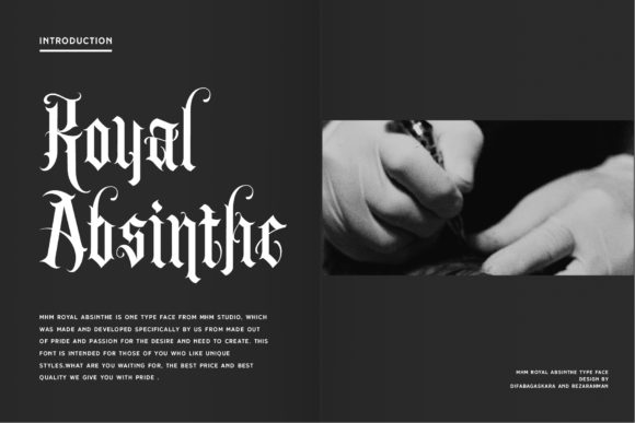 Royal Absinthe: A Daring Blackletter Font for Bold Branding