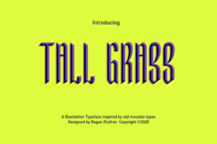 Tall Grass: A Bold Blackletter Font for Modern Editorial Design