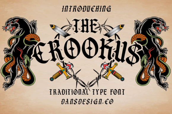 The Crookus Font: Bold Blackletter for Handmade Brands