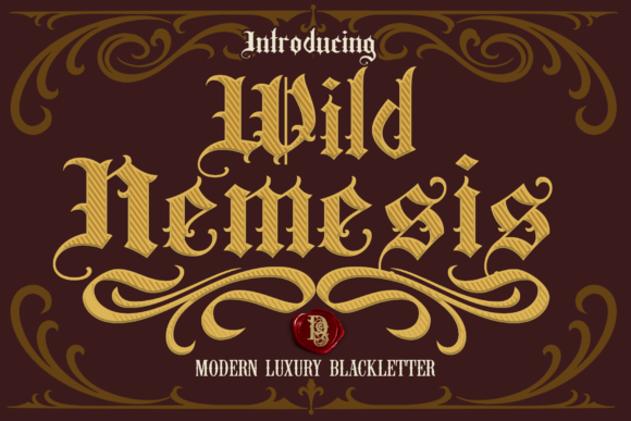 Wild Nemesis: A Bold Blackletter Font for Brand Identity