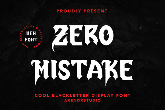 Zero Mistake: A Bold Blackletter Font for Editorial Impact
